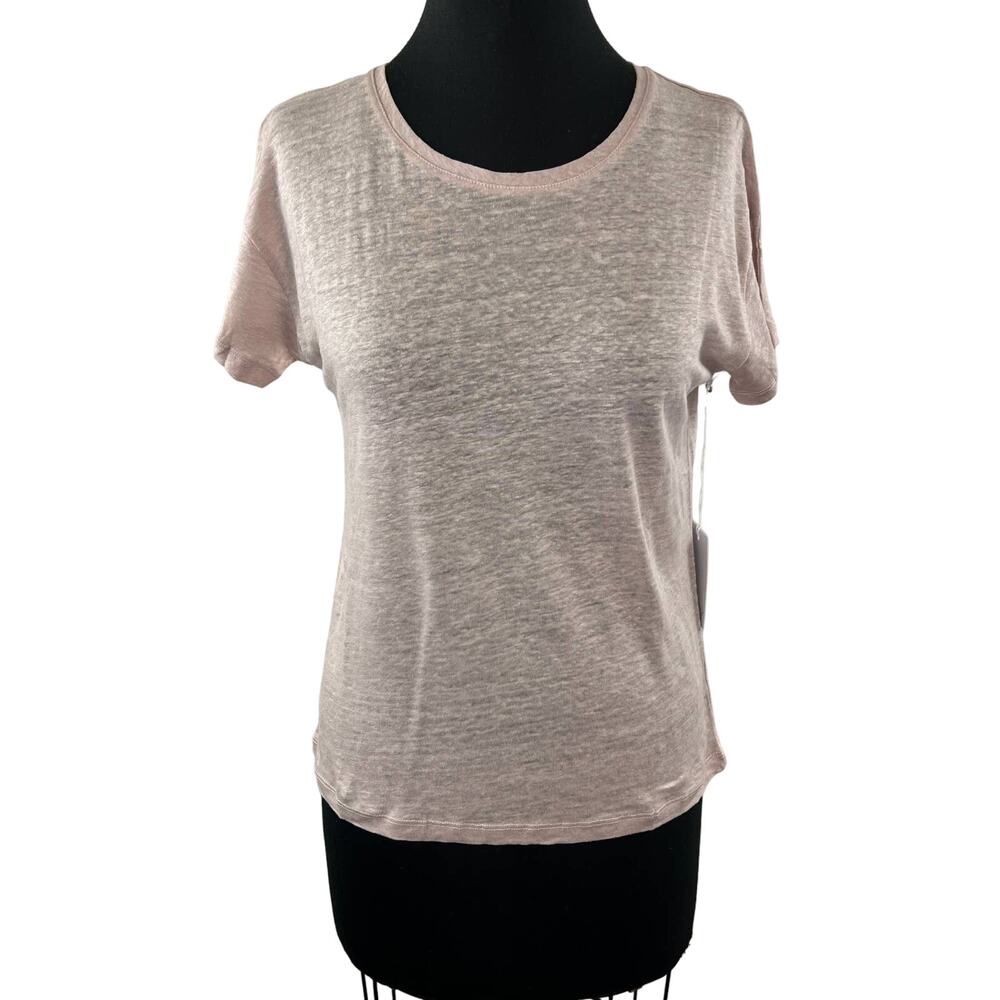 NEW Kinly Light Pale Pink Short Sleeve Crewneck Casual Pullover T-Shirt Sz Small